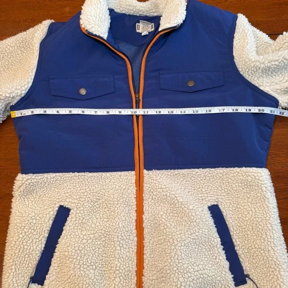 Duluth Women's Sherpa Full Zip Jacket Blue Cream Size Medium - Picture 7 of 9